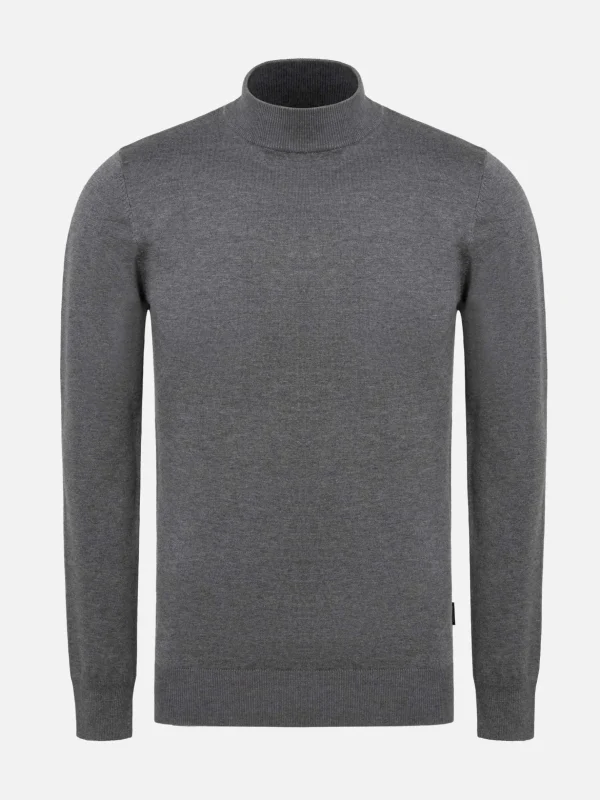 WAM DENIM Truien & Pullovers*Saintes High Neck Grey Pullover