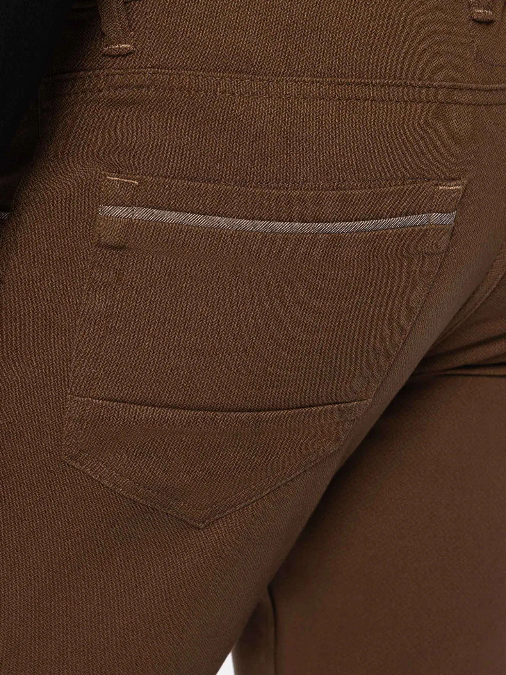 WAM DENIM Jeans*Santiago Slim Fit Textured Brown Jeans