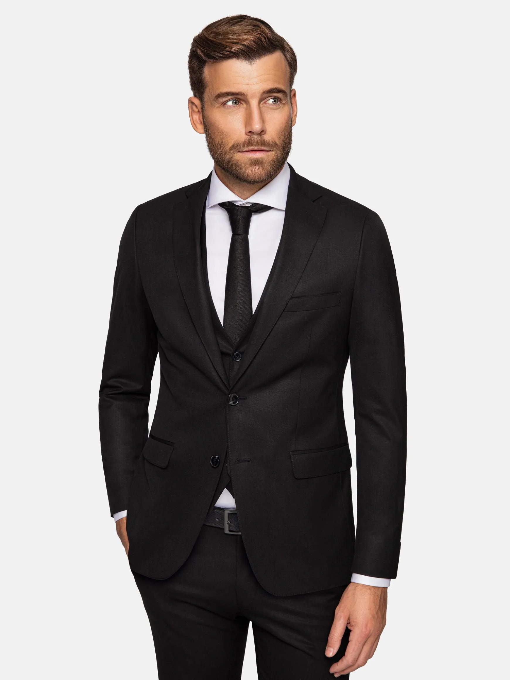 WAM DENIM Pakken & Maatwerk*Scottsville Notch Lapel Black Suit Colbert