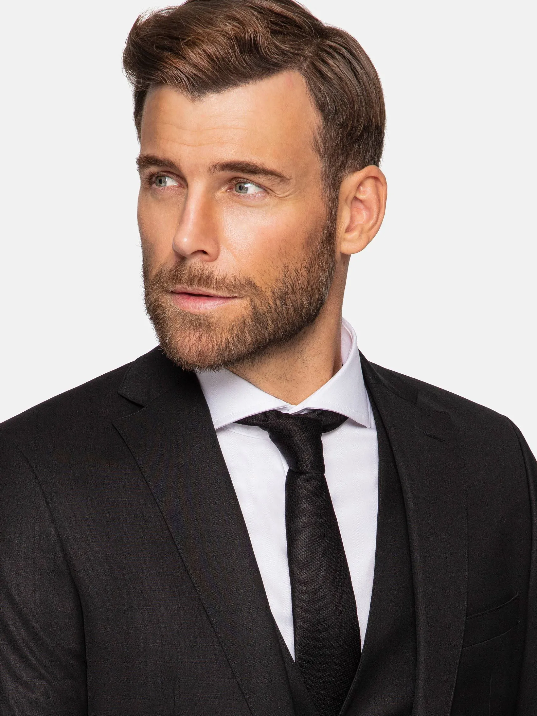 WAM DENIM Pakken & Maatwerk*Scottsville Notch Lapel Black Suit Colbert