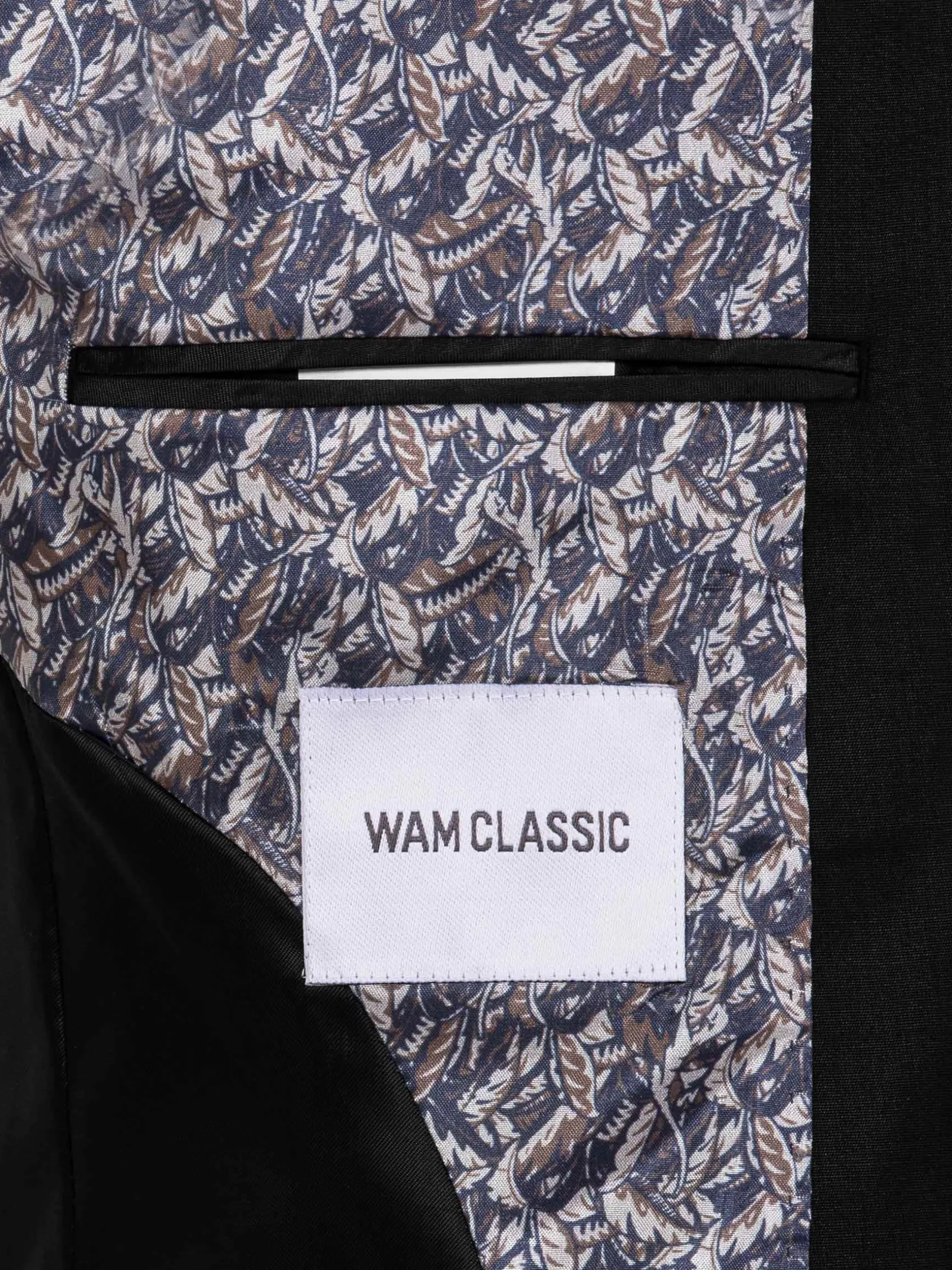 WAM DENIM Pakken & Maatwerk*Scottsville Notch Lapel Black Suit Colbert