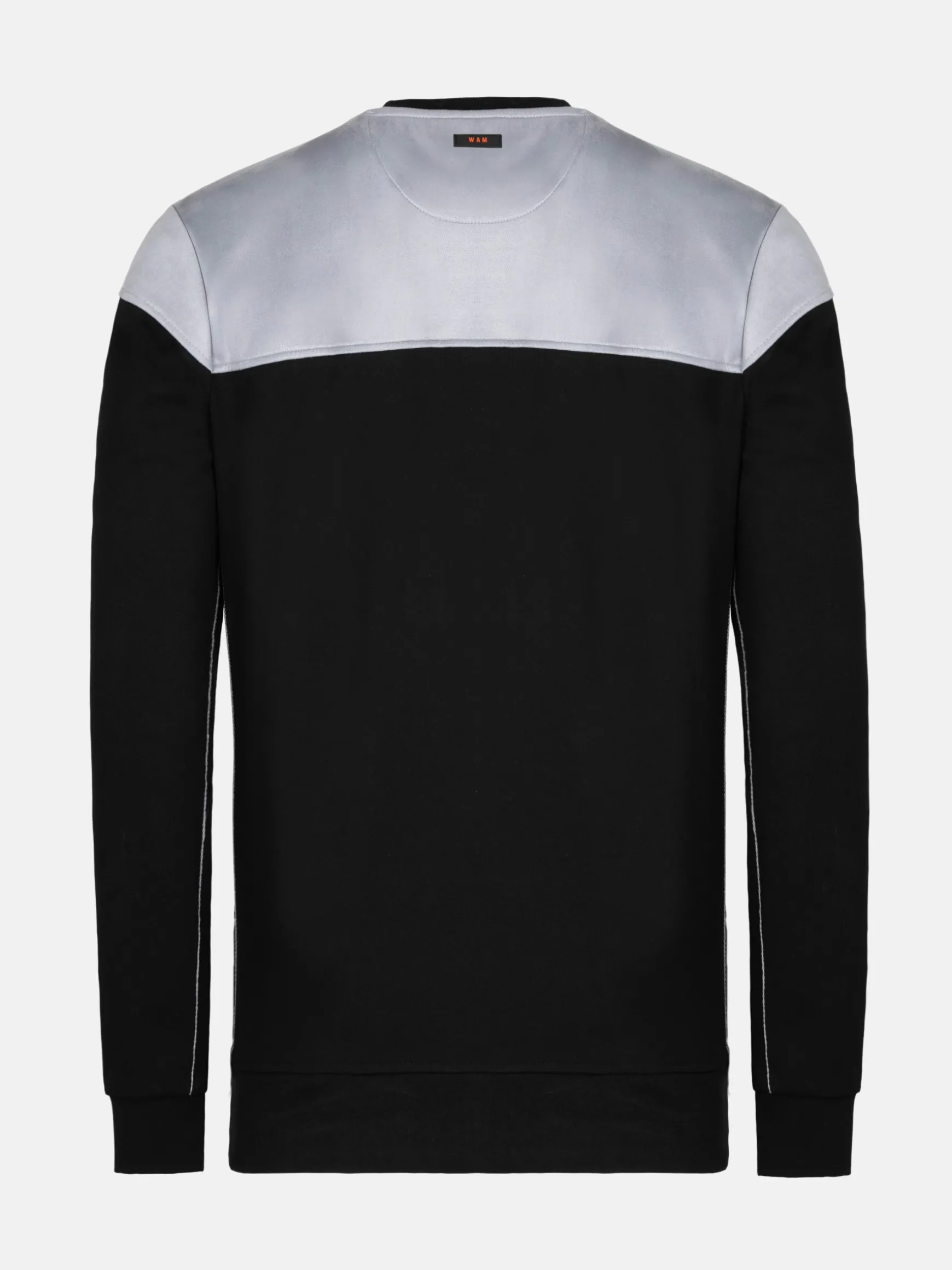 WAM DENIM Sweaters & Vesten*Sedona Round-Neck Grey Black Sweater