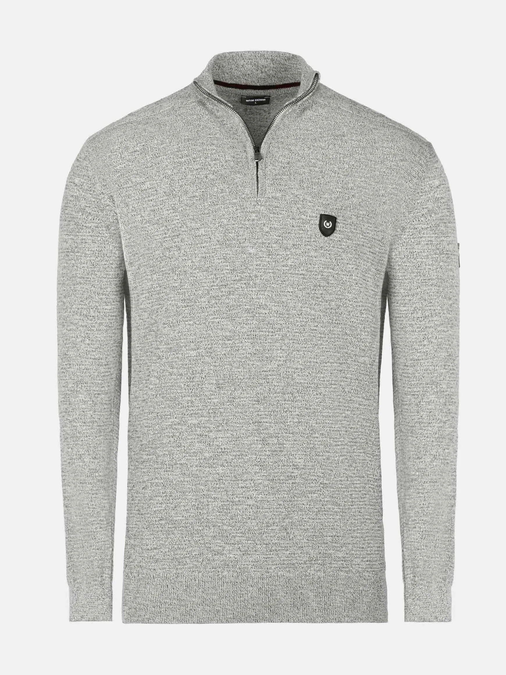 WAM DENIM Sweaters & Vesten*Sharon Half Zip Grey Sweater