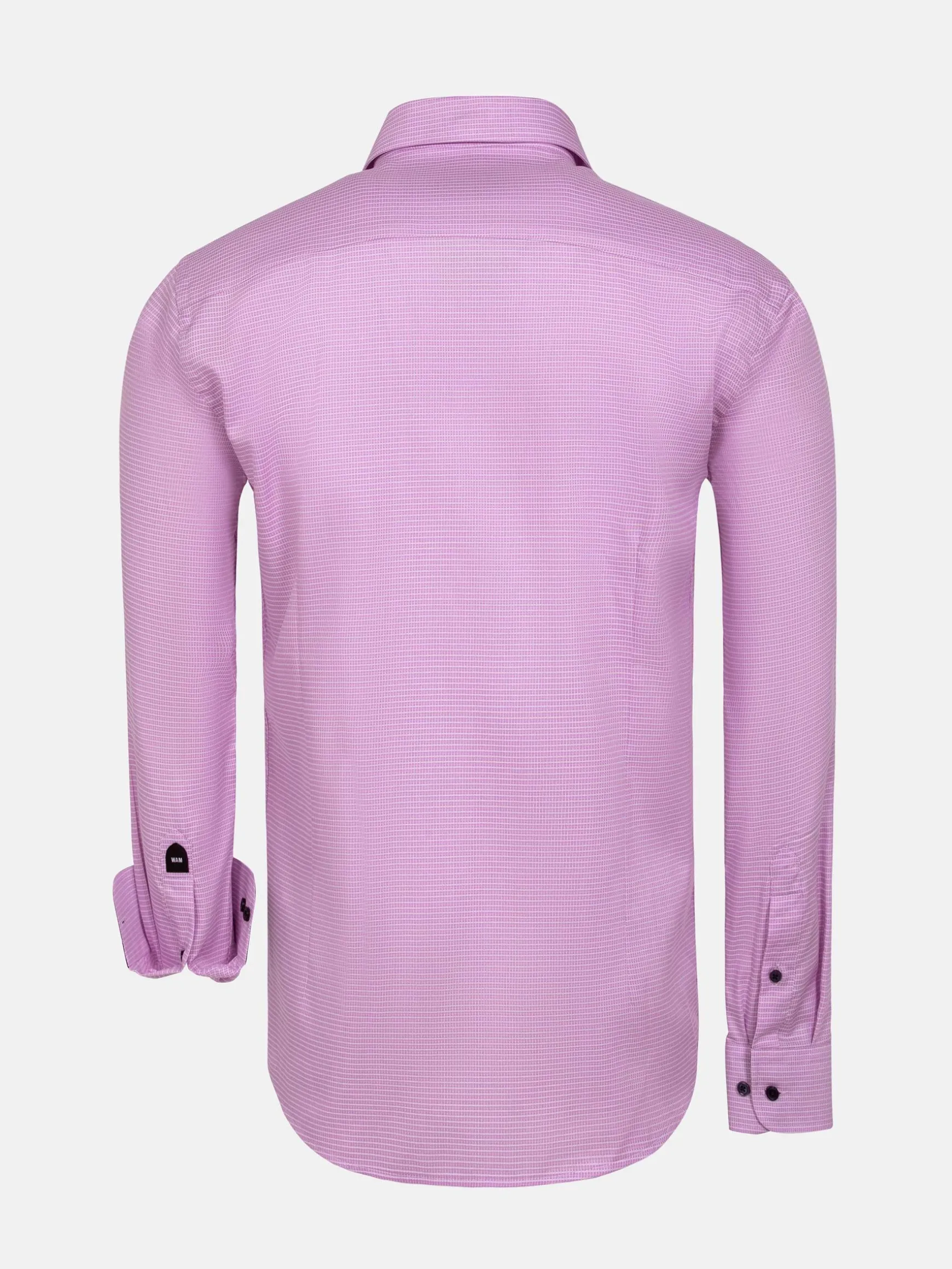 WAM DENIM Overhemd Lange Mouwen*Sky Lake Pink Micro Patterned Overhemd Lange Mouw