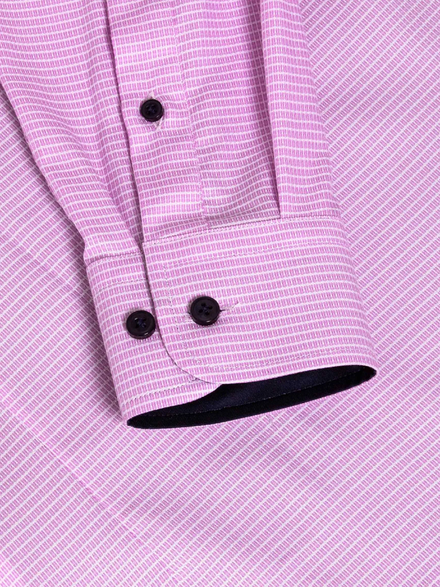 WAM DENIM Overhemd Lange Mouwen*Sky Lake Pink Micro Patterned Overhemd Lange Mouw