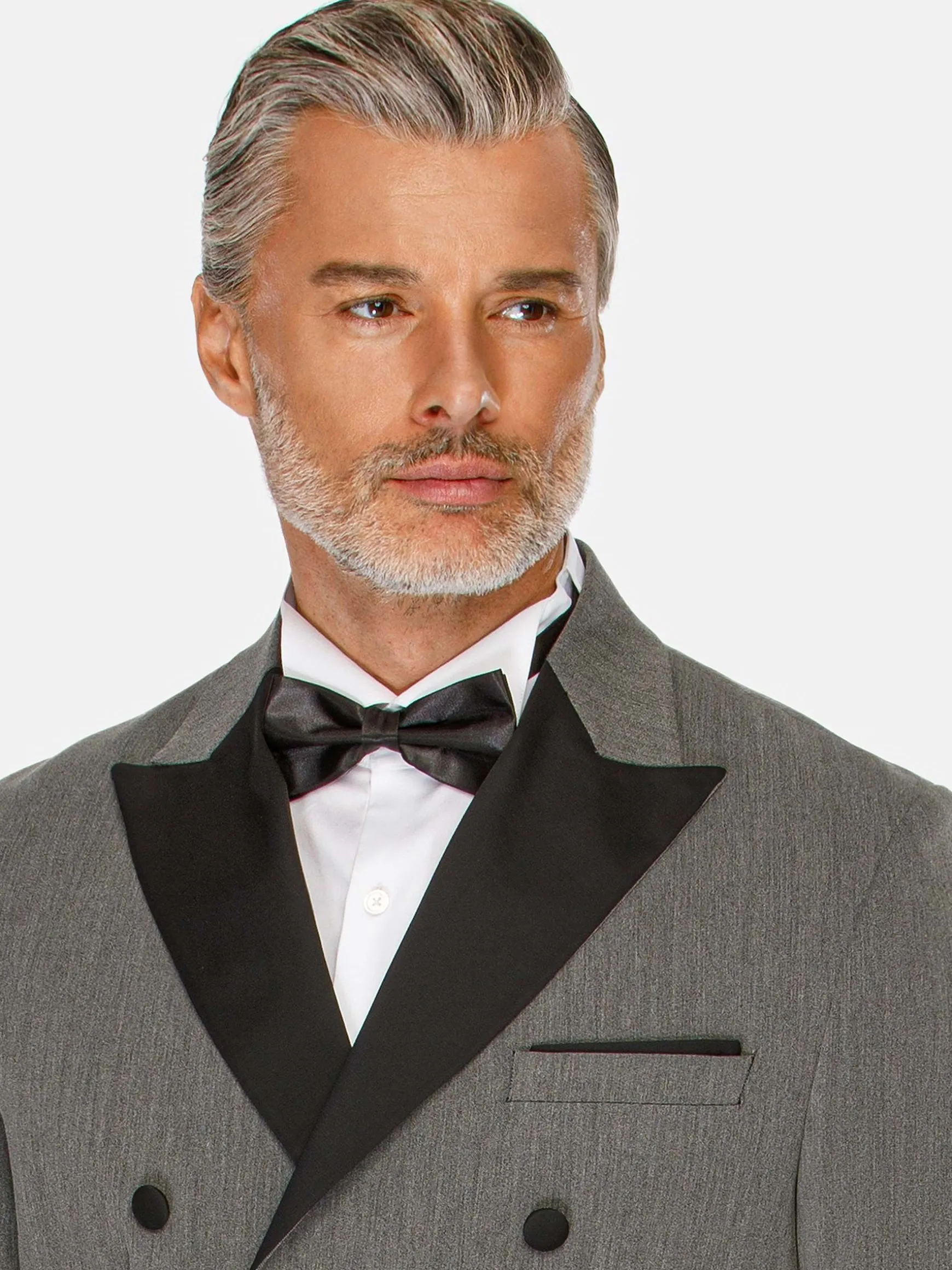 WAM DENIM Pakken & Maatwerk*Slim Fit Double Breasted Grey Colbert