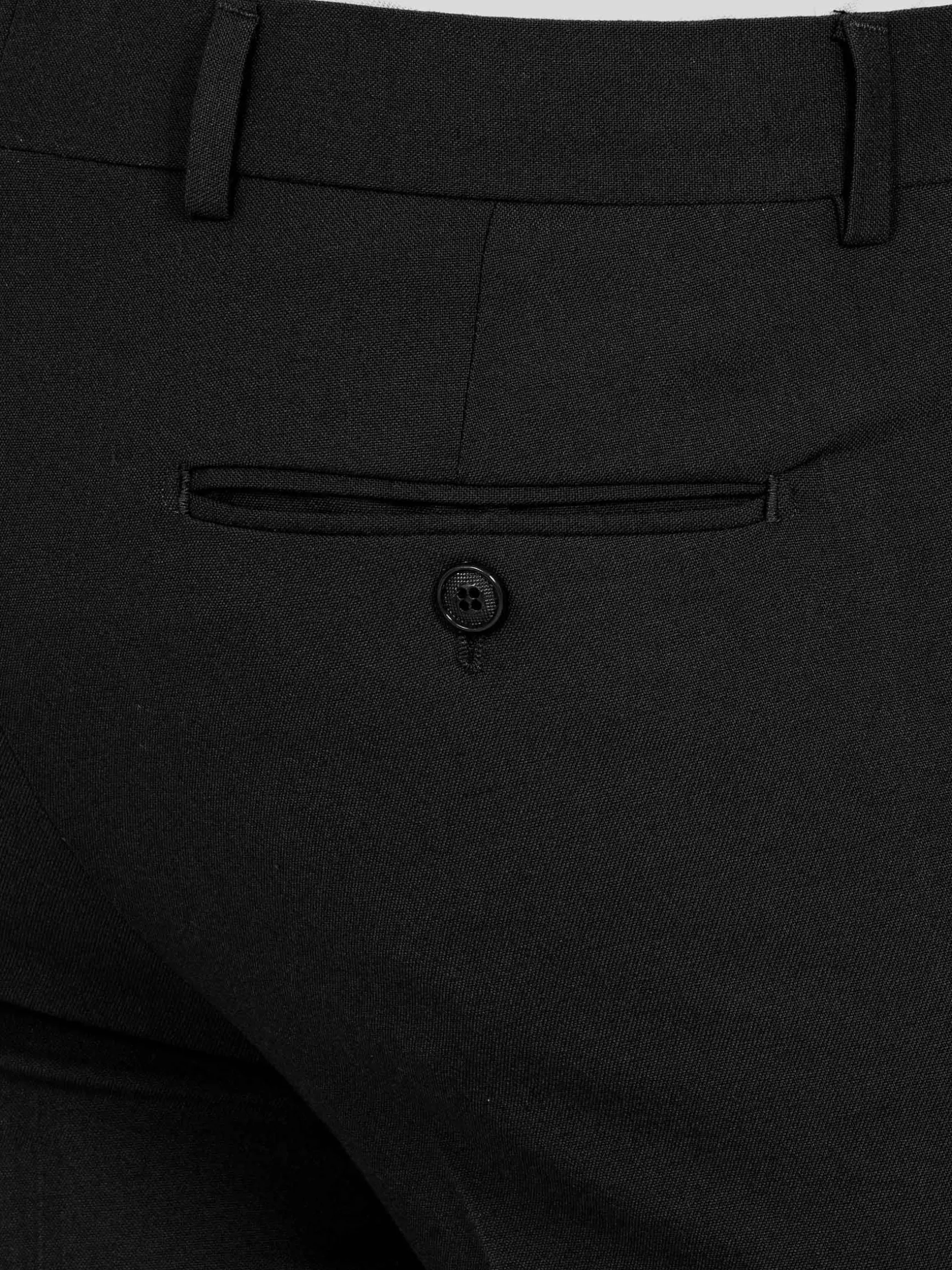 WAM DENIM Pakken & Maatwerk*Slim Fit Textured Black Pantalon