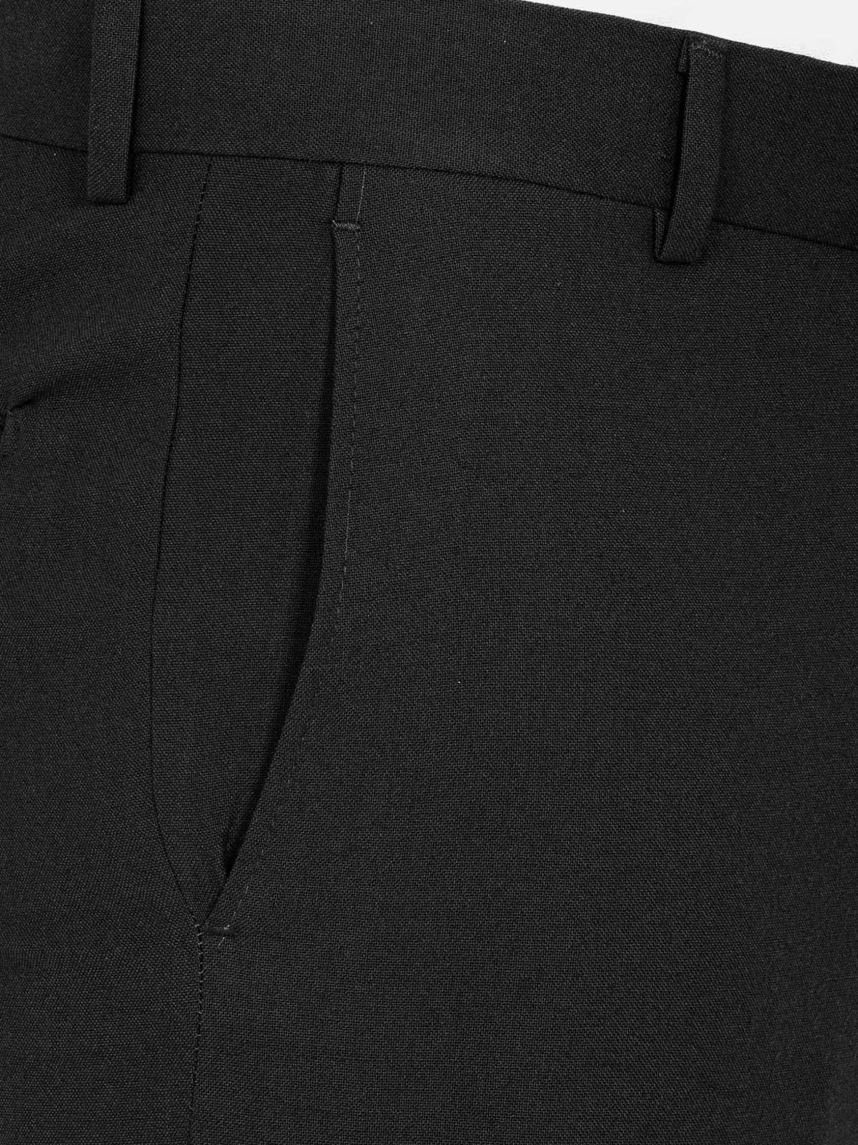 WAM DENIM Pakken & Maatwerk*Slim Fit Textured Black Pantalon