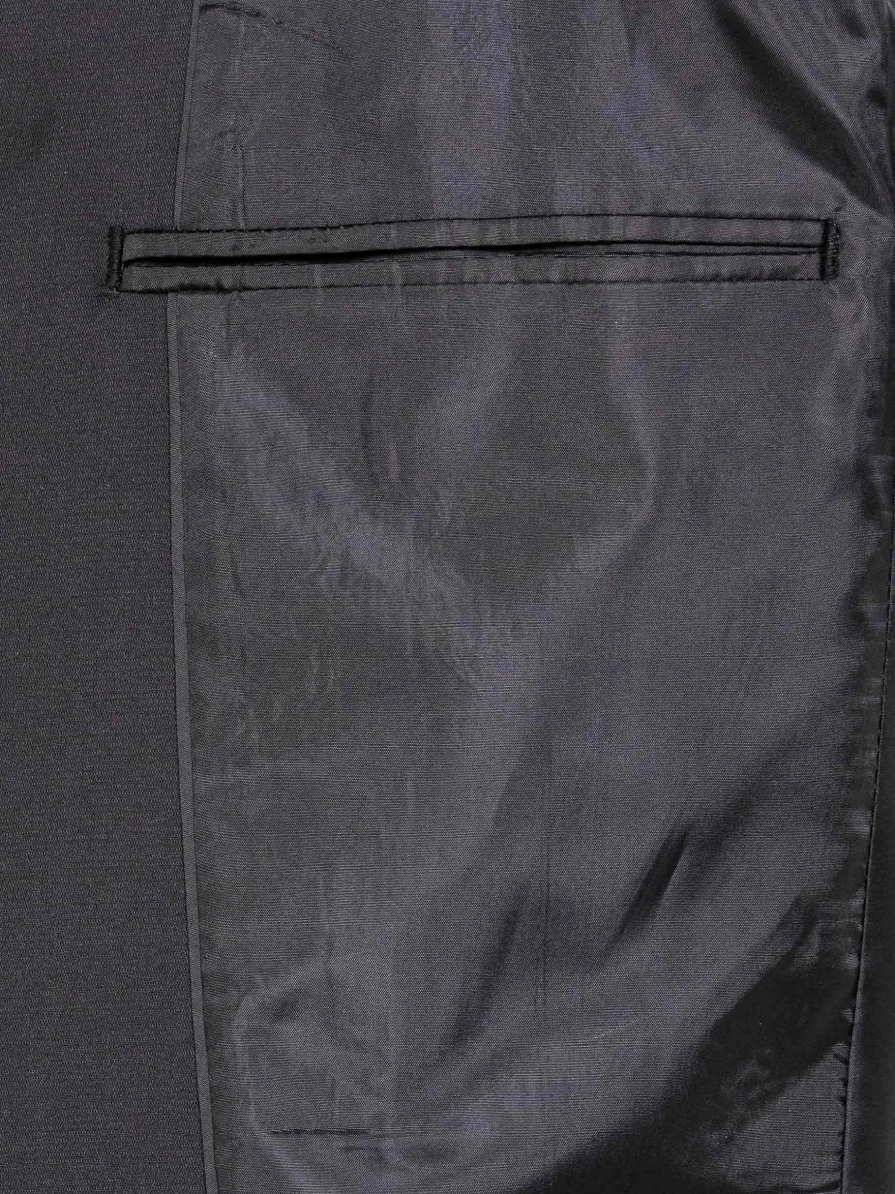 WAM DENIM Pakken & Maatwerk*Slim Fit Textured Black Tuxedo Colbert