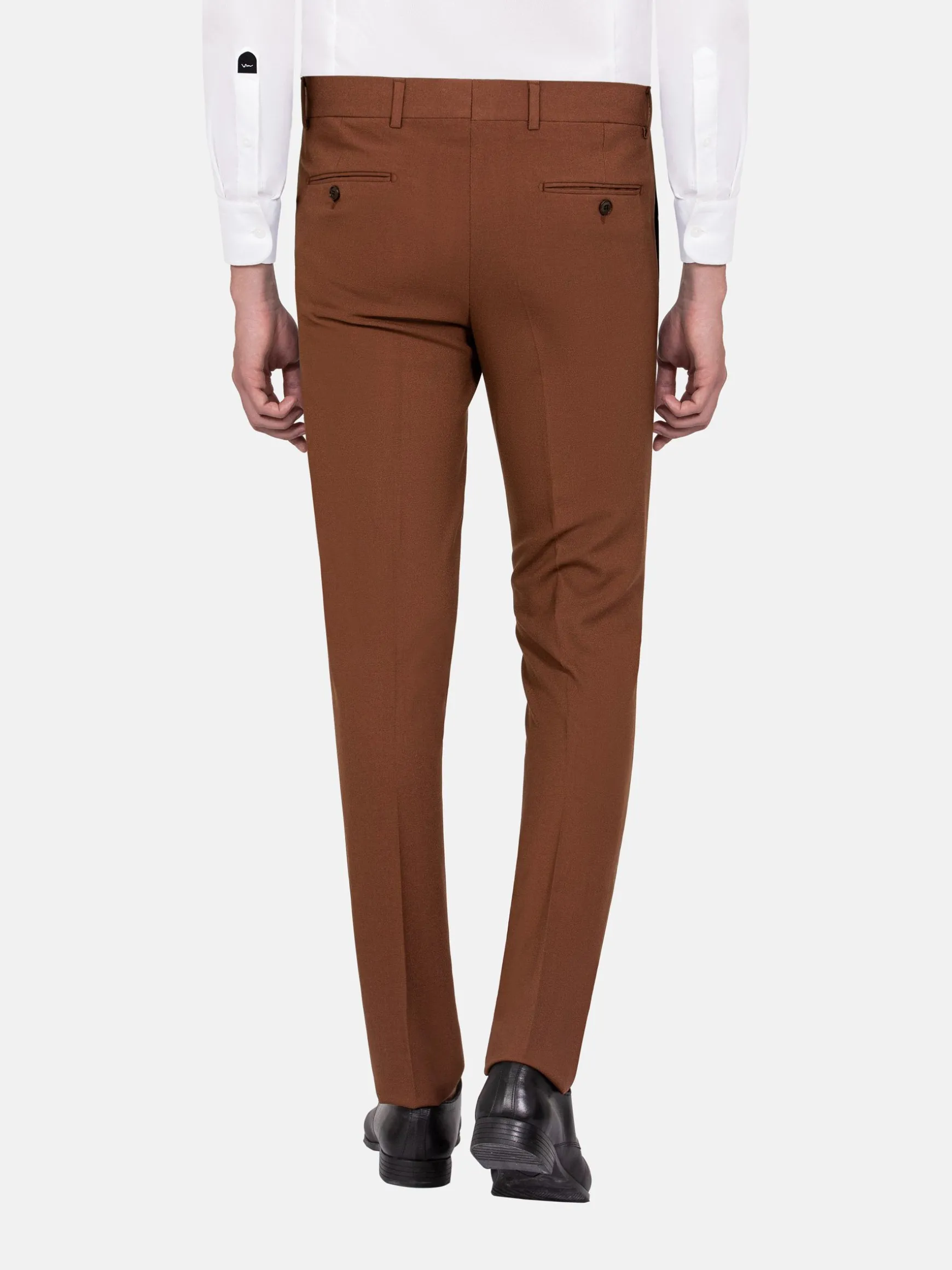 WAM DENIM Pakken & Maatwerk*Slim Fit Textured Brown Pantalon