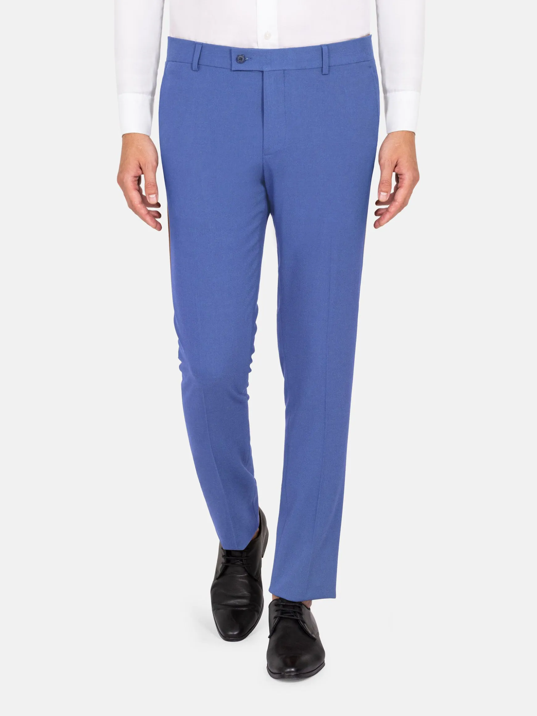 WAM DENIM Pakken & Maatwerk*Slim Fit Textured Indigo Pantalon