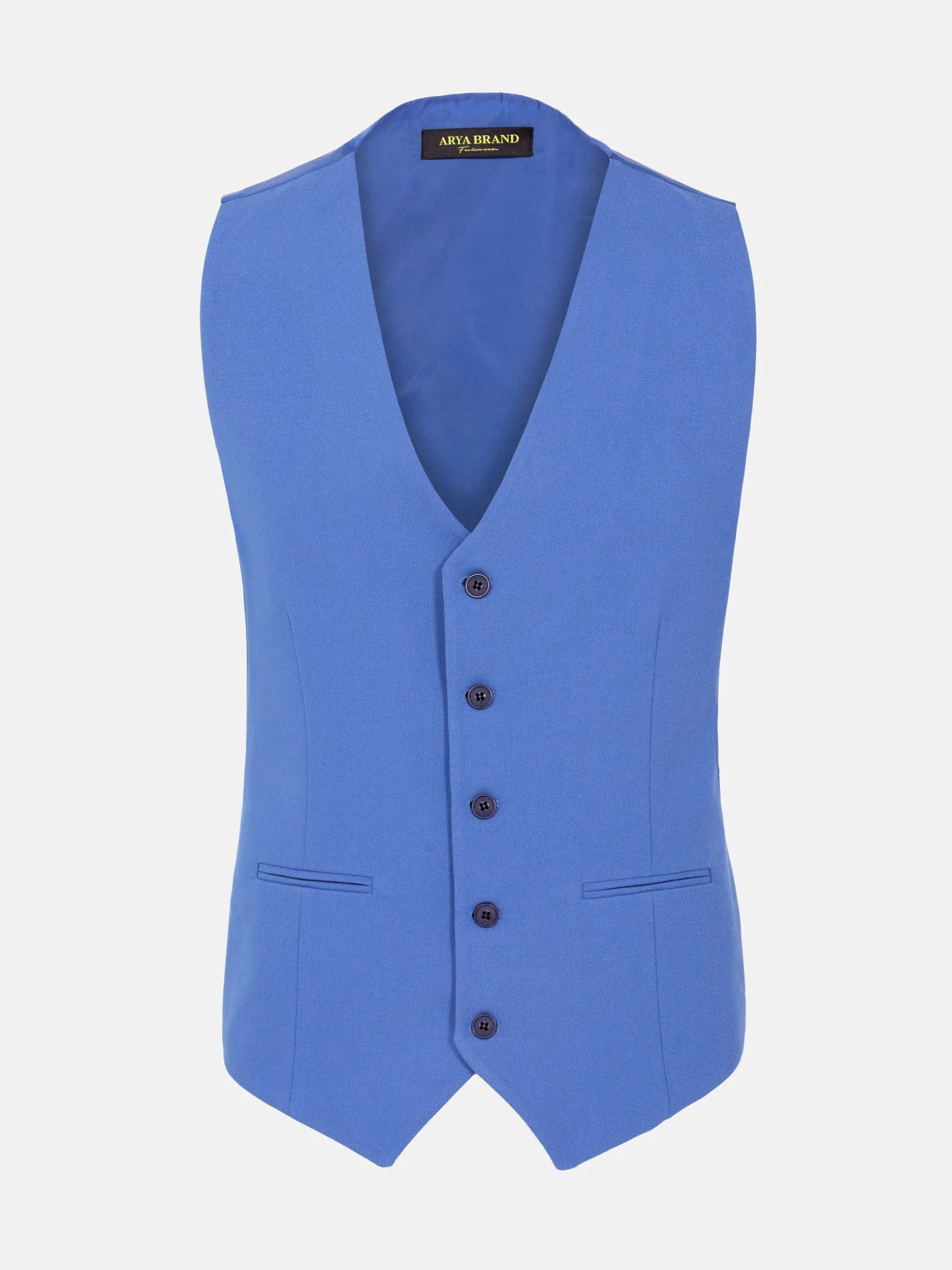 WAM DENIM Pakken & Maatwerk*Slim Fit Textured Indigo Gilet