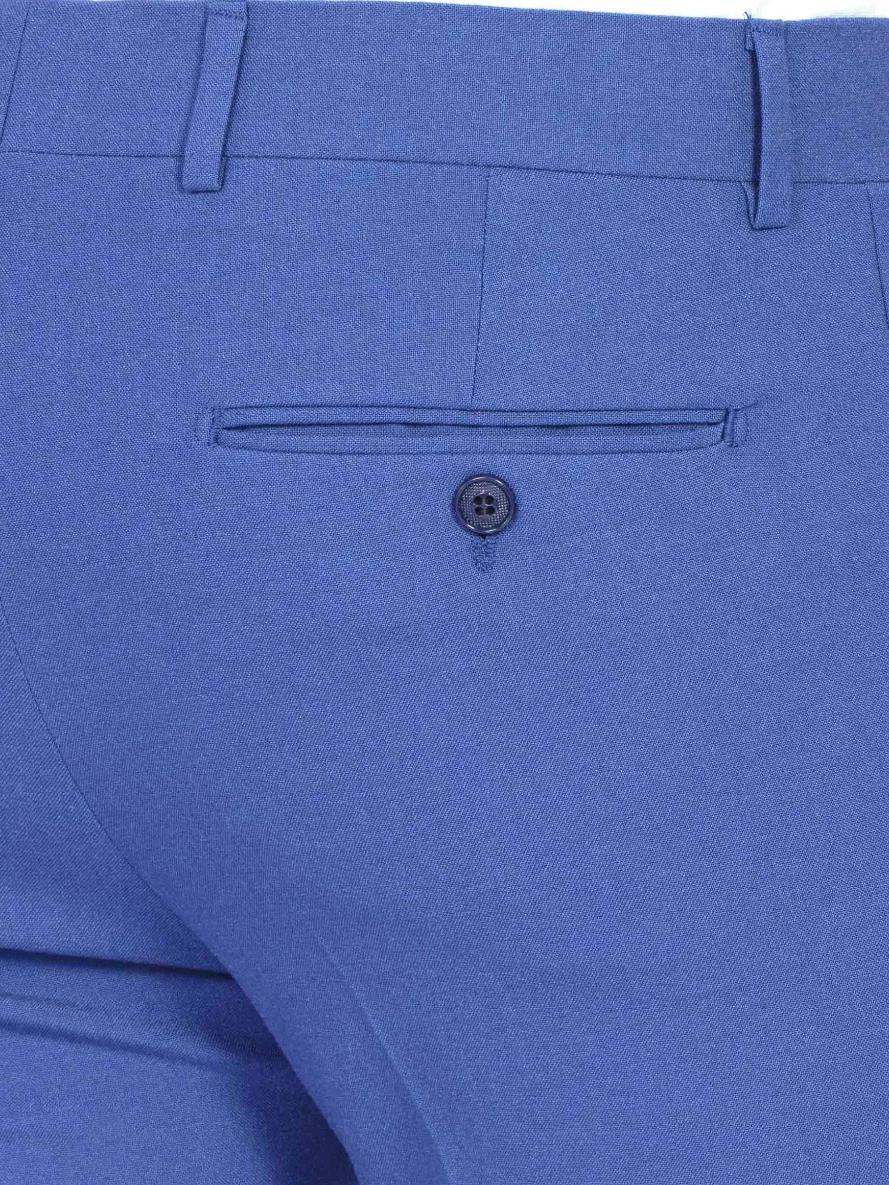 WAM DENIM Pakken & Maatwerk*Slim Fit Textured Indigo Pantalon