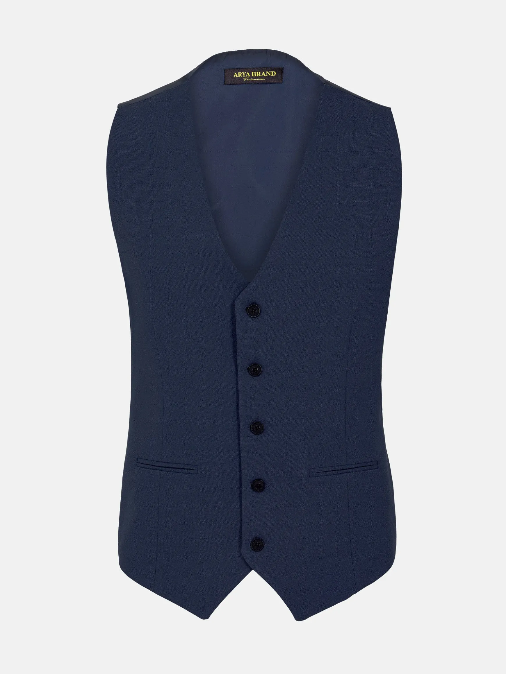 WAM DENIM Pakken & Maatwerk*Slim Fit Textured Navy Gilet