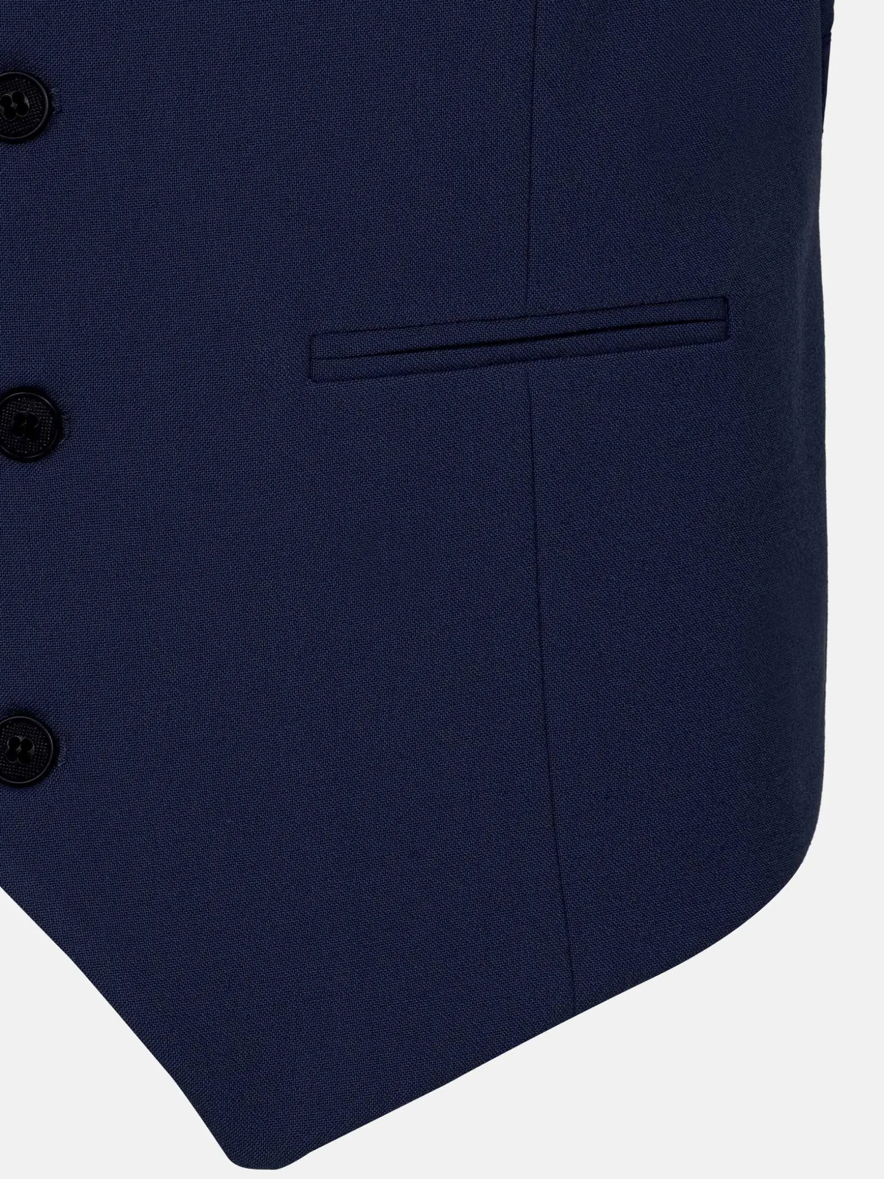 WAM DENIM Pakken & Maatwerk*Slim Fit Textured Navy Gilet