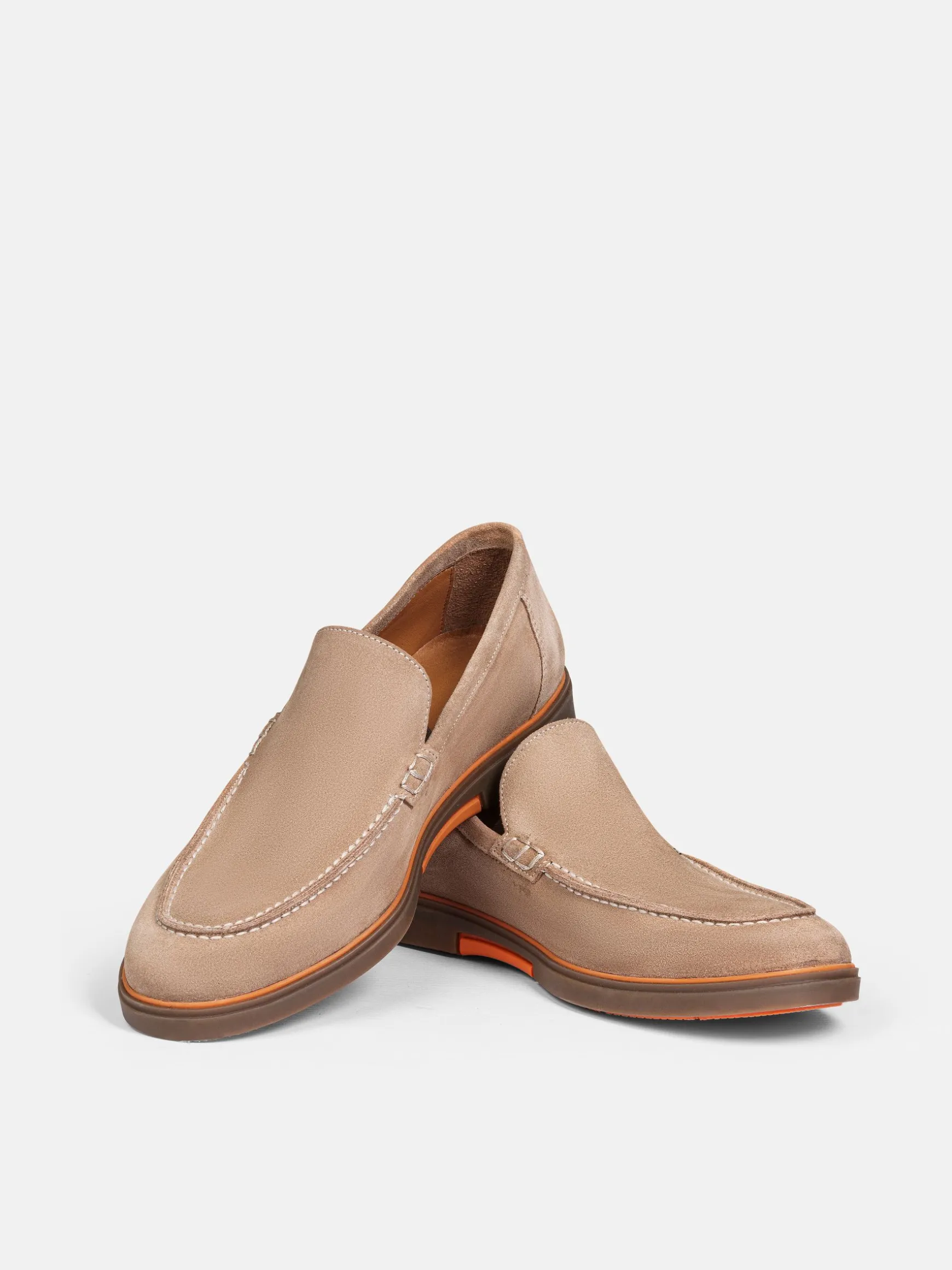 WAM DENIM Schoenen*Suede Loafer Beige Schoenen