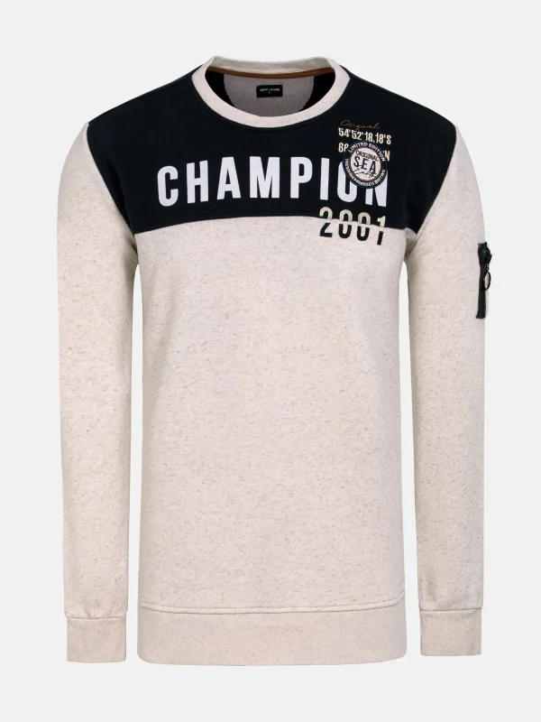 WAM DENIM Sweaters & Vesten*Sumar Crew Neck Beige Sweater