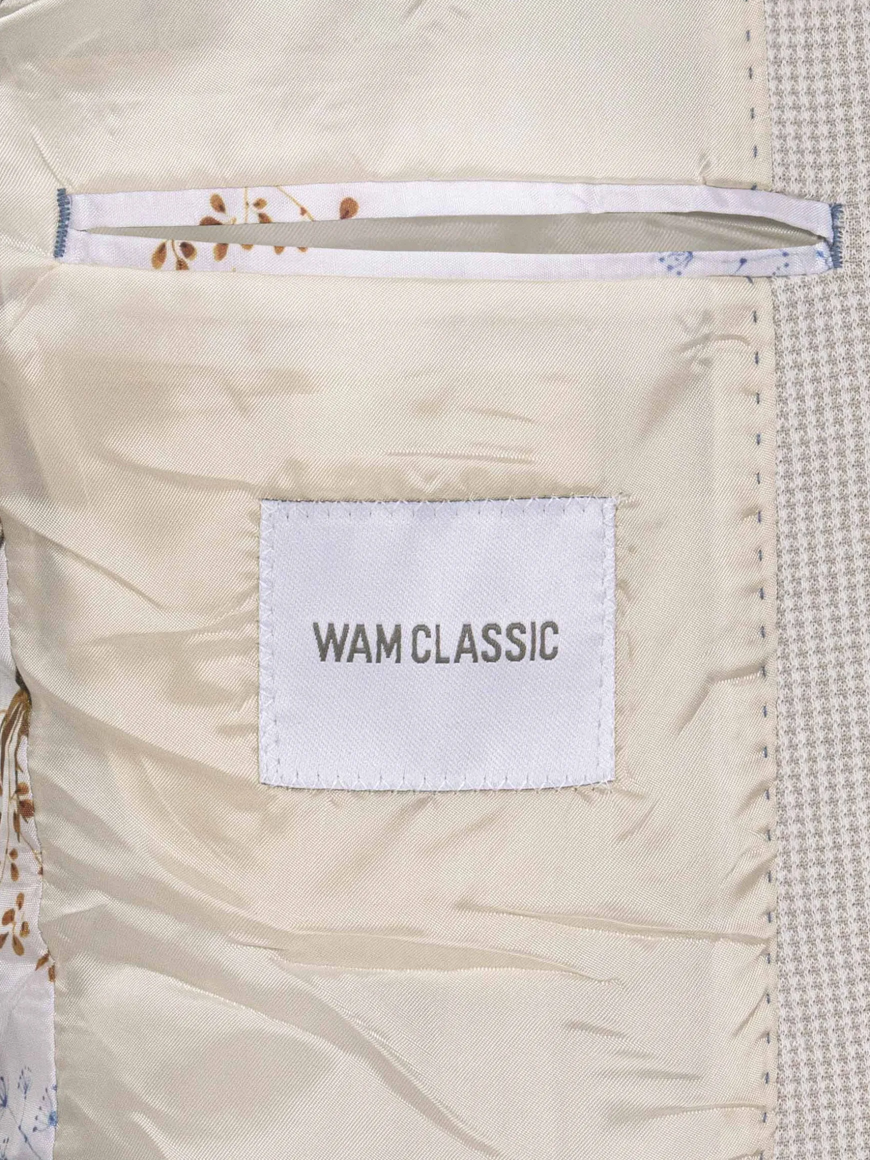 WAM DENIM Pakken & Maatwerk*Sur Mer Slim Fit Single Breasted Beige Colbert