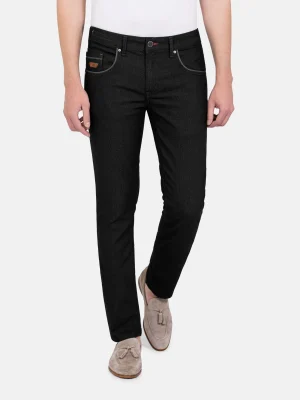 WAM DENIM Jeans*Swindon Stretch Slim Fit Black Jeans