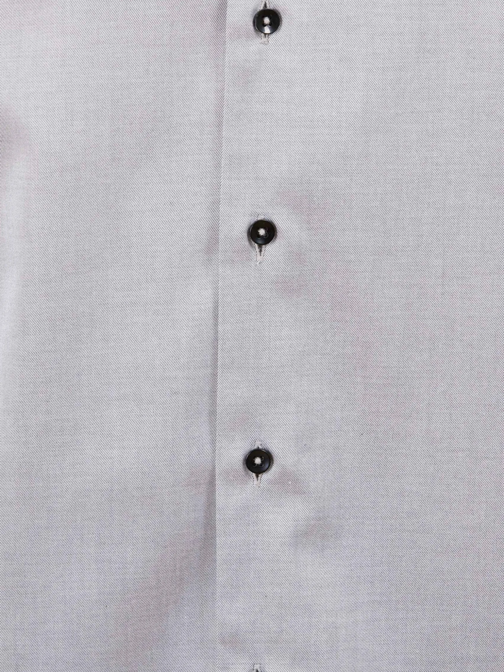 WAM DENIM Overhemd Lange Mouwen*Terrassa Solid Grey Overhemd Lange Mouw