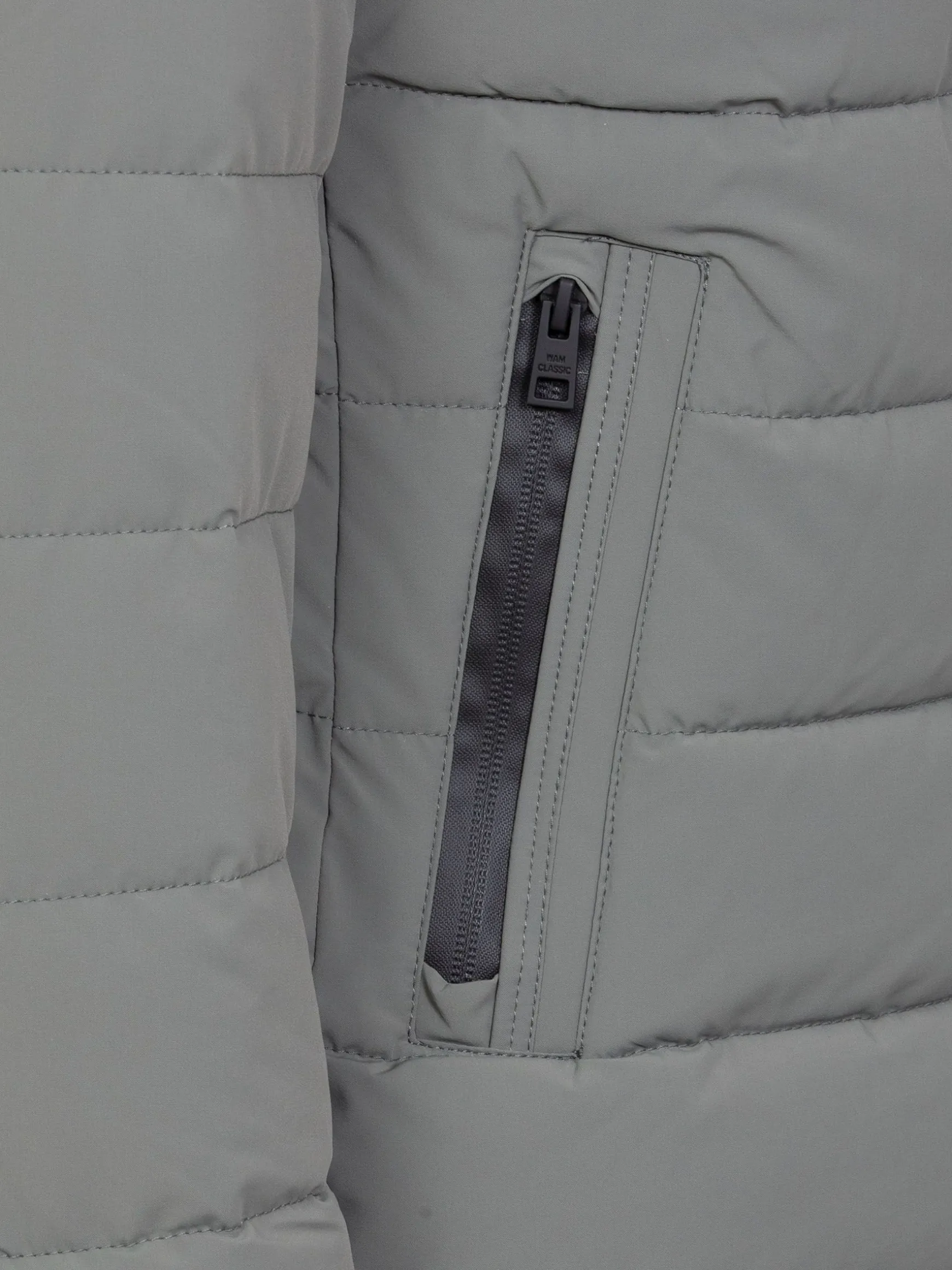 WAM DENIM Winterjassen*The Military Grey Winter Jassen