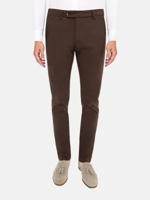 WAM DENIM Chino's*Thor Mini Pattern Check Brown Chino
