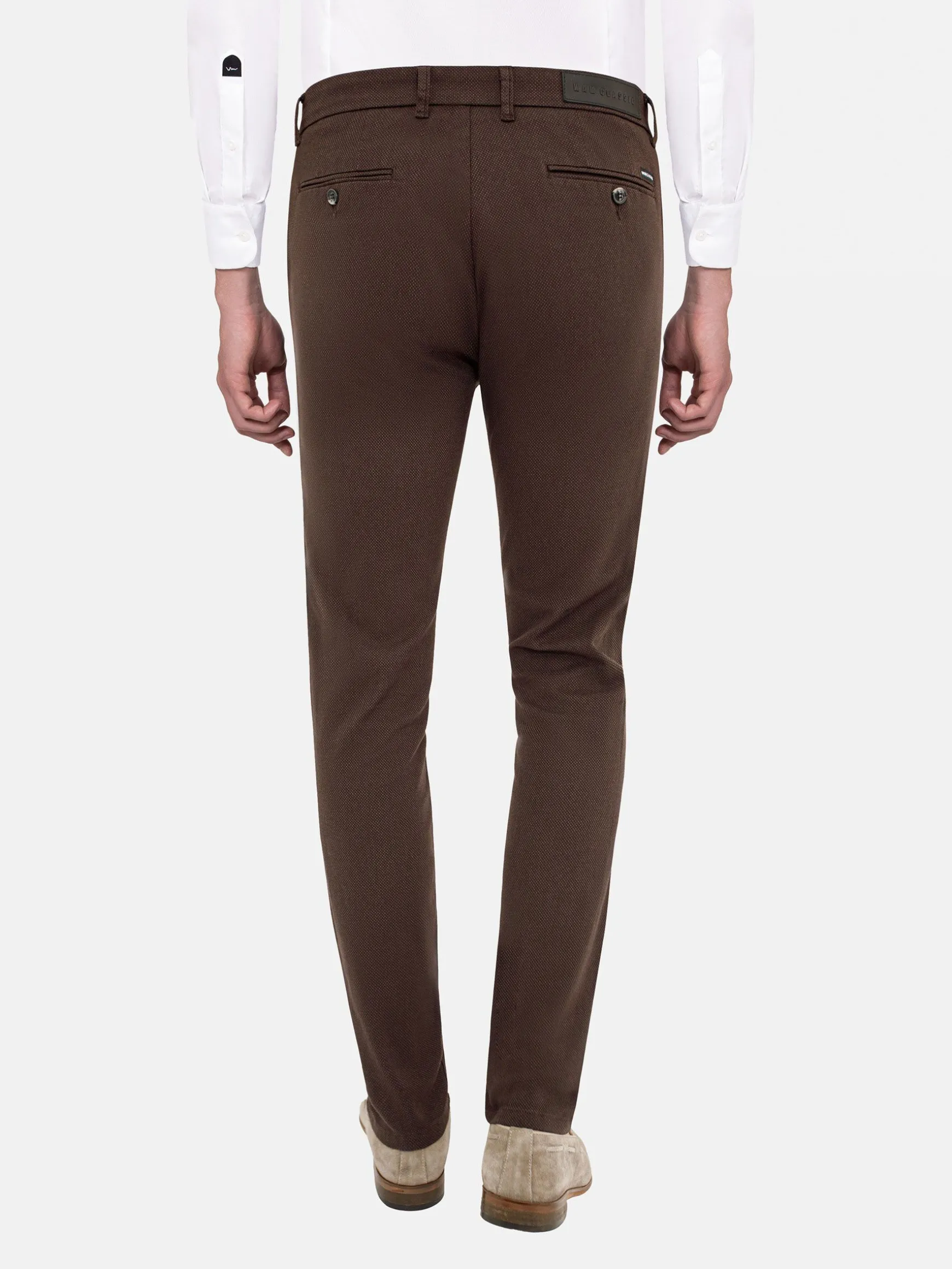 WAM DENIM Chino's*Thor Mini Pattern Check Brown Chino