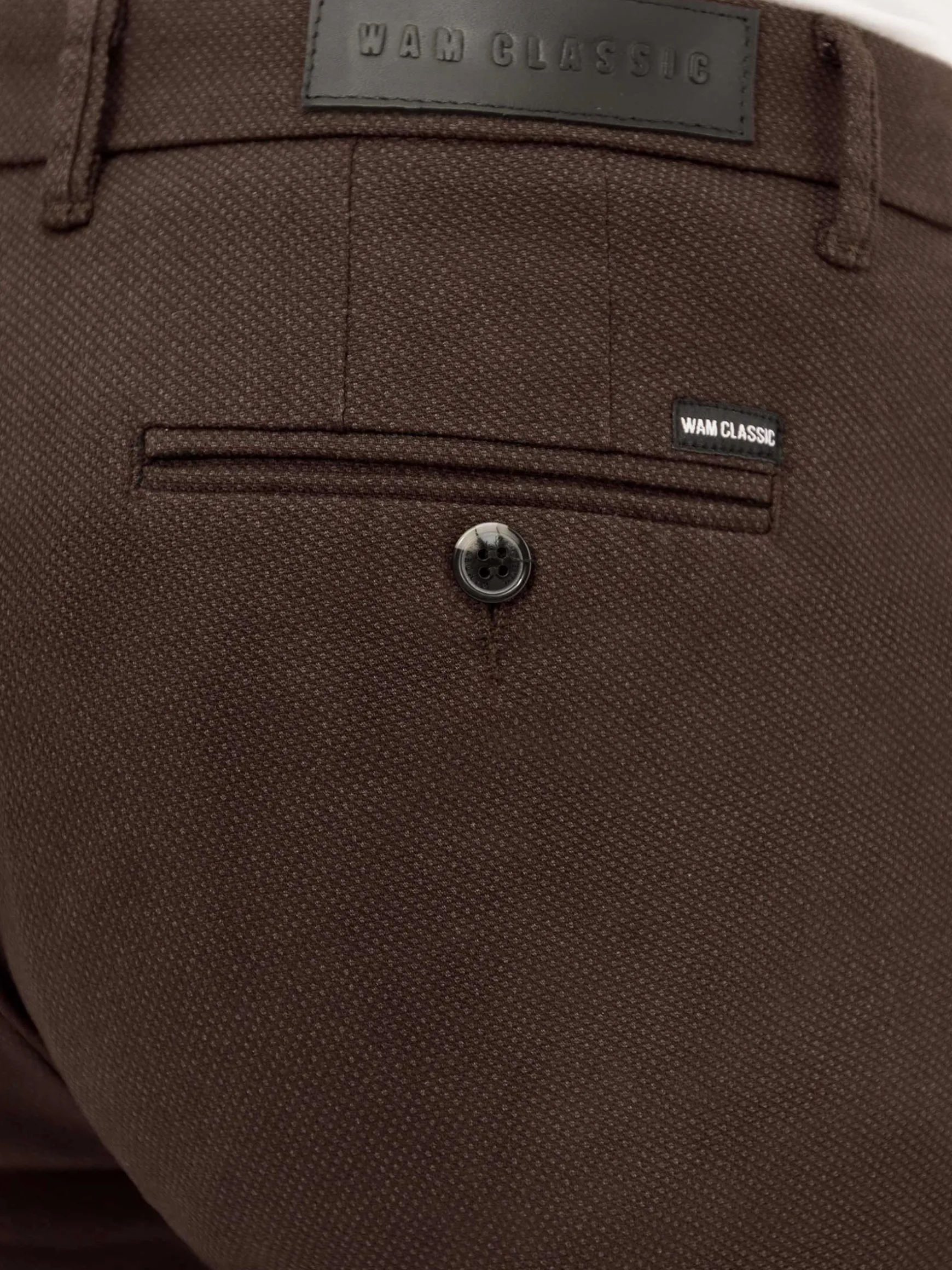 WAM DENIM Chino's*Thor Mini Pattern Check Brown Chino