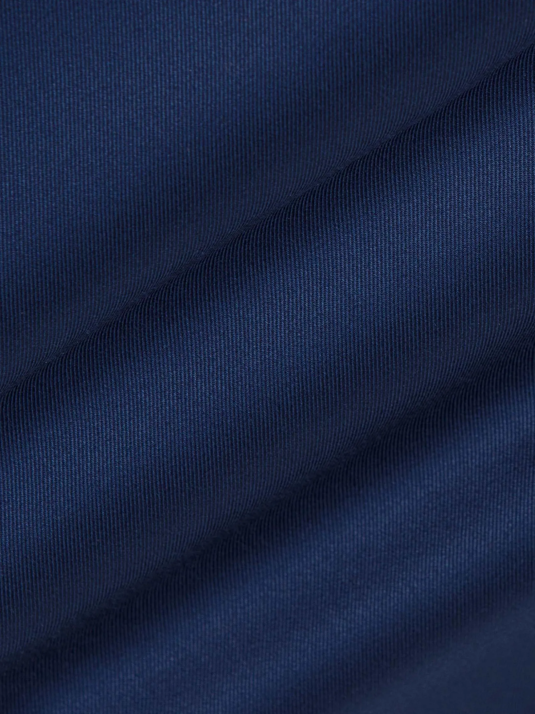 WAM DENIM Overhemd Lange Mouwen*Vercelli Solid Navy Overhemd Lange Mouw