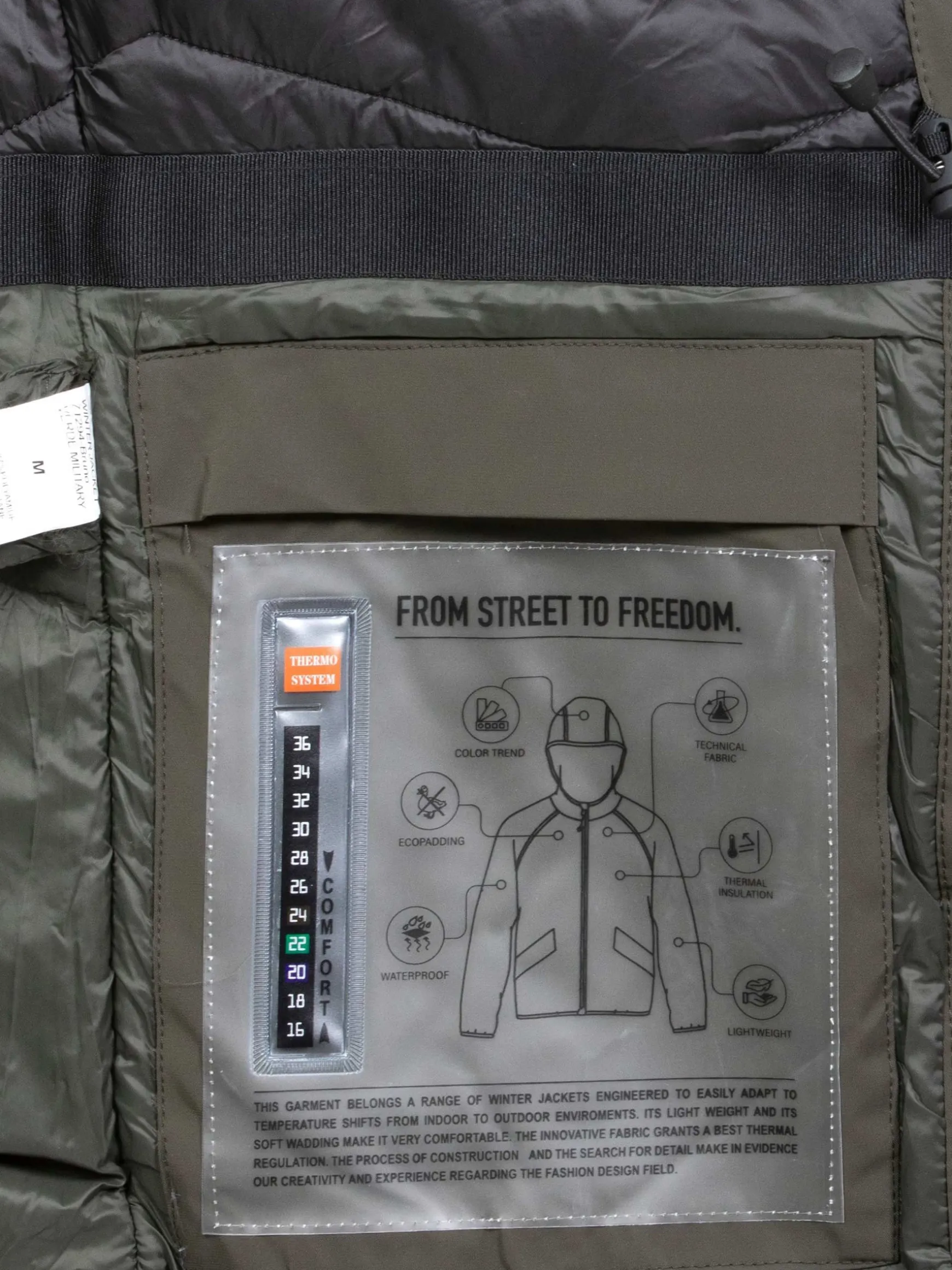 WAM DENIM Winterjassen*Verde Military Khaki Winter Jassen