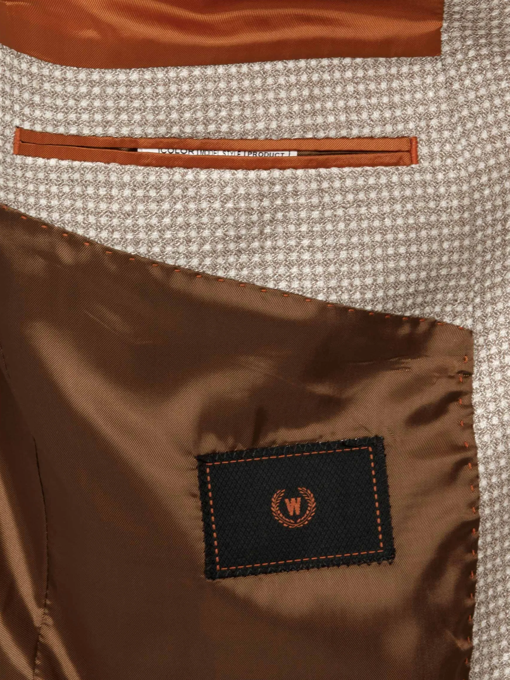 WAM DENIM Colberts & Blazers*Vivia Single breasted Check Dark Beige Colbert