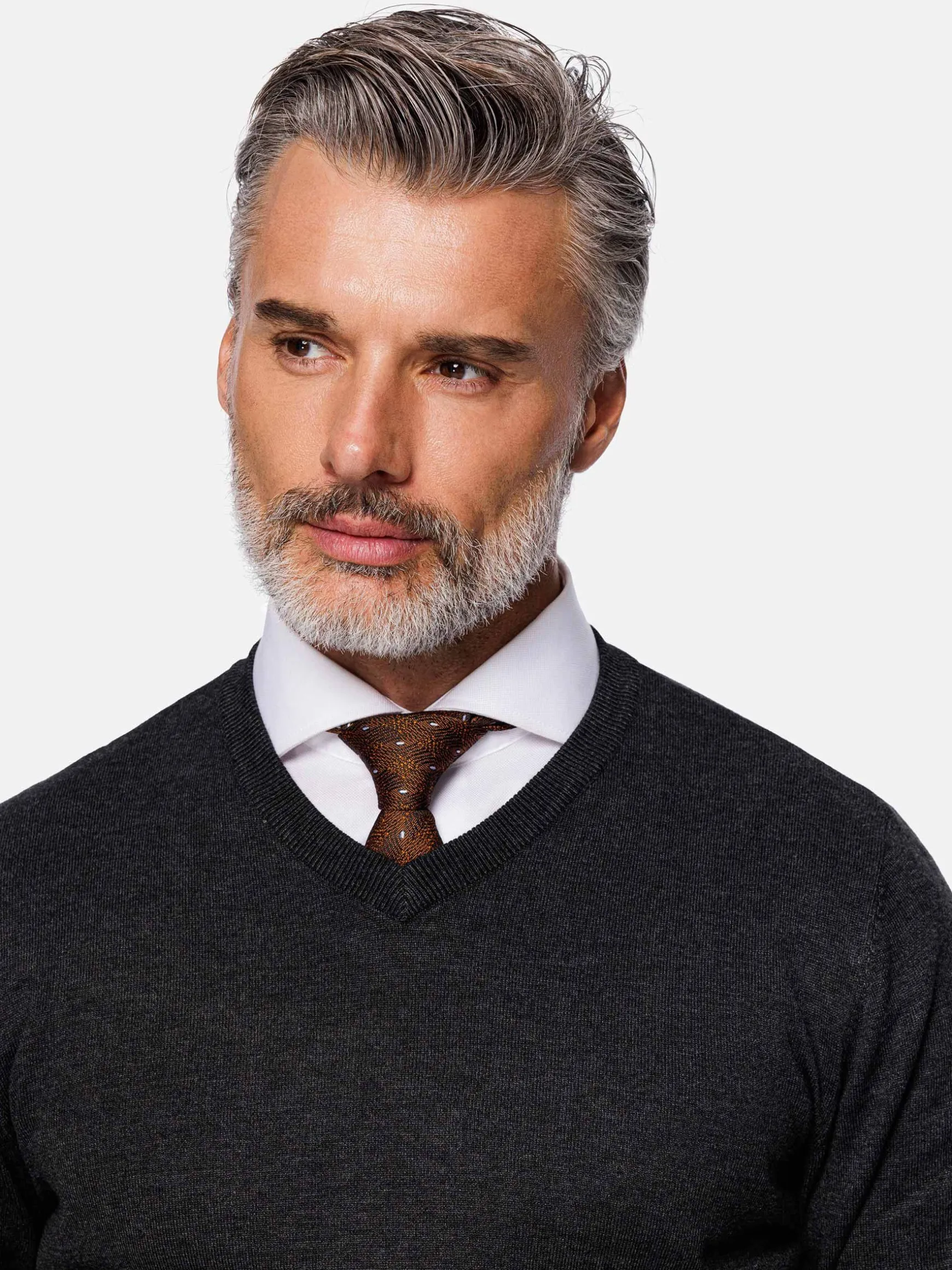 WAM DENIM Truien & Pullovers*V-Neck Anthracite Pullover