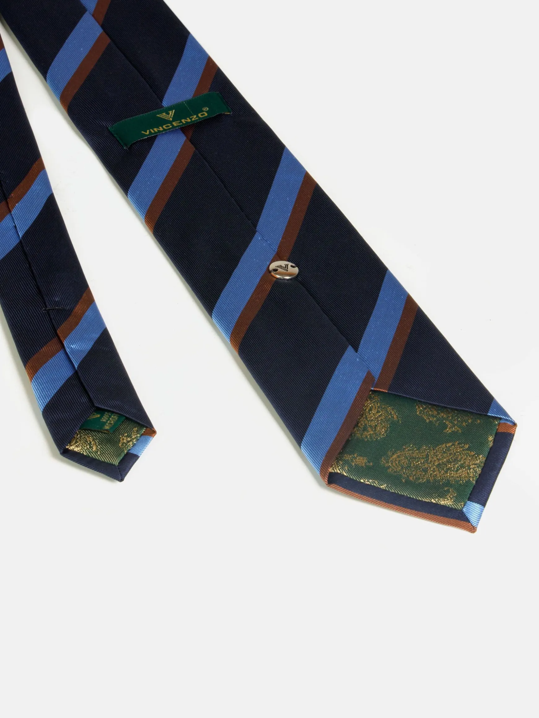 WAM DENIM Stropdassen*William Powell Black Grey Stropdas