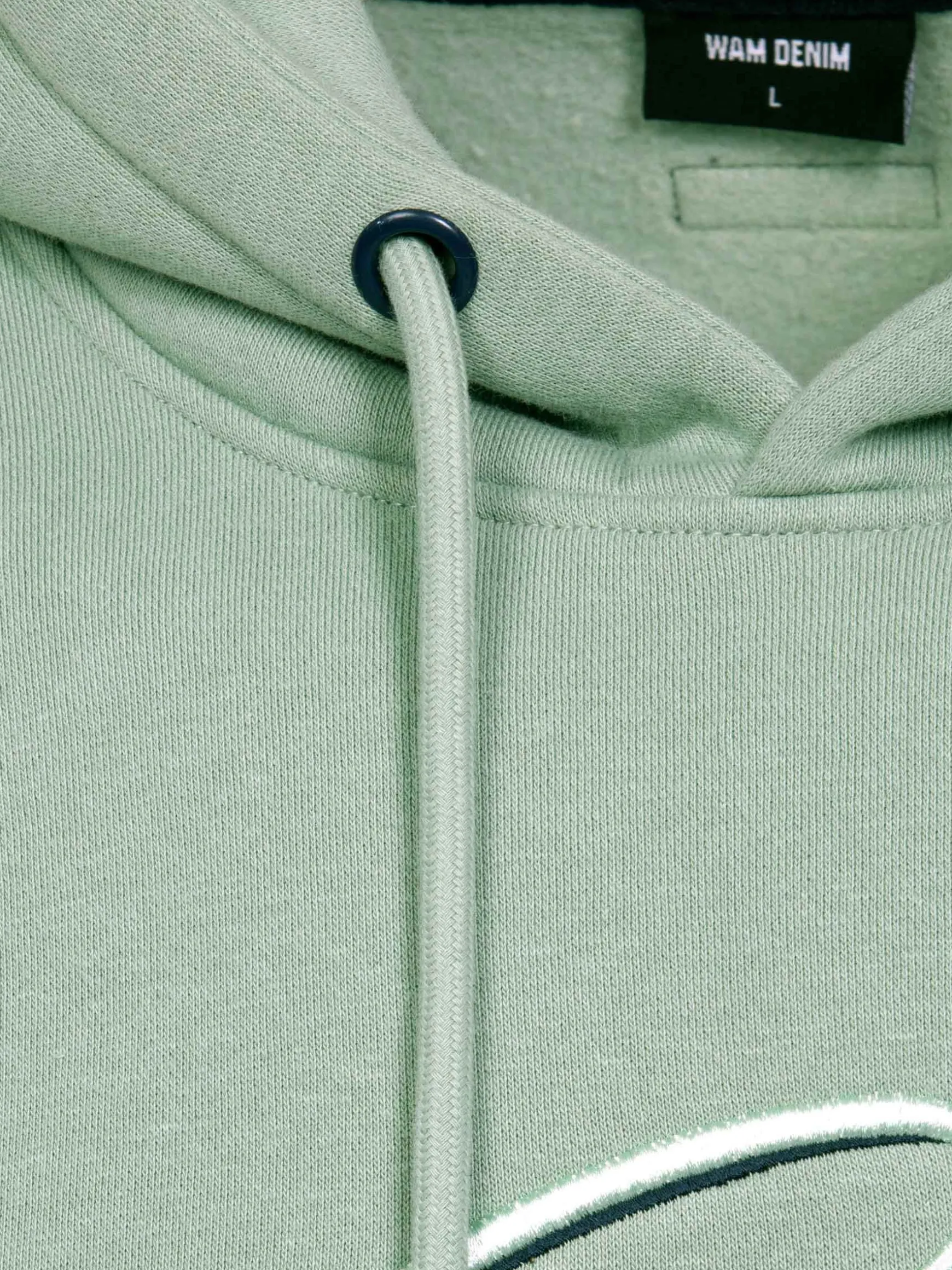 WAM DENIM Sweaters & Vesten*Zyon Light Green Hoodie Sweater